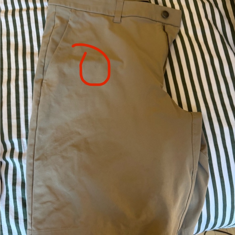 Lululemon Khaki Shorts *grease stains* - Picture 2 of 6